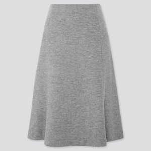 UNIQLO Gray Midi Skirt